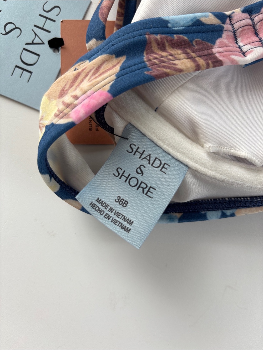🆕 SHADE & SHORE | Floral Print Shirred Balconette Underwire Bikini Top - Picture 5 of 8